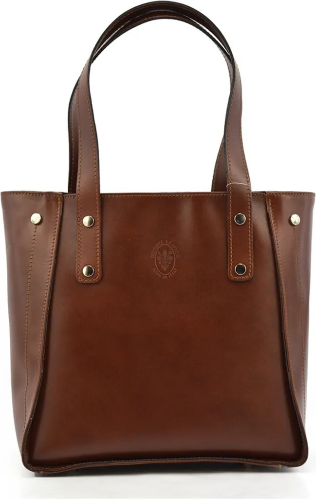 Sac Bandoulière VP954 Vera Pelle en Cuir Rigide Bronze - Finition Premium