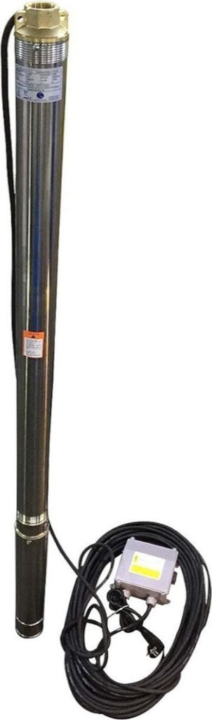 CHM GmbH Tiefbrunnenpumpe 3 Zoll 370 Watt 2800 l/h 5,6 Bar Druck 20m Kabel 3% sandverträglich...