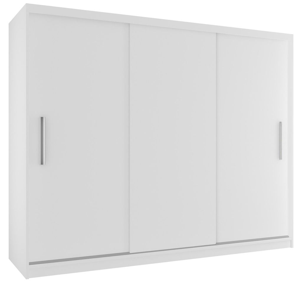 BELINI Verona SI : Armoire coulissante de 232 cm, blanche, Image du produit 