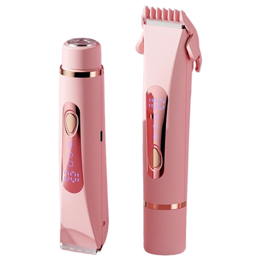 2-in-1 Doppelklingenrasierer, Damenrasierer, USB-C-wiederaufladbar, geeignet für Gesicht, Beine und Arme
