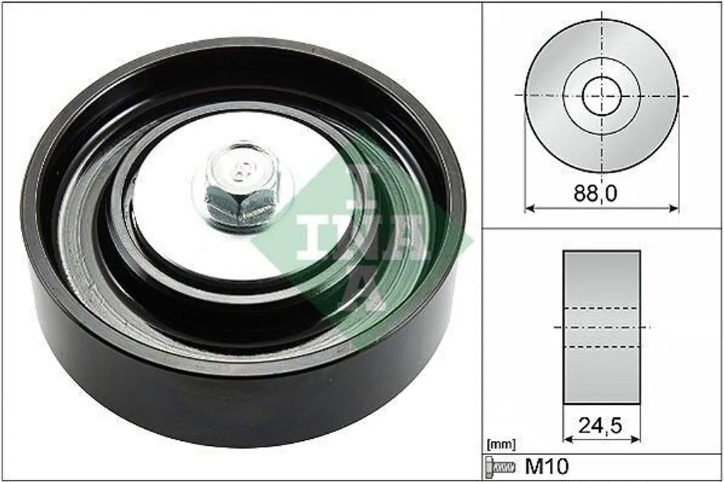 Poulie de renvoi INA 532 0835 10 pour Toyota - Courroie à nervures