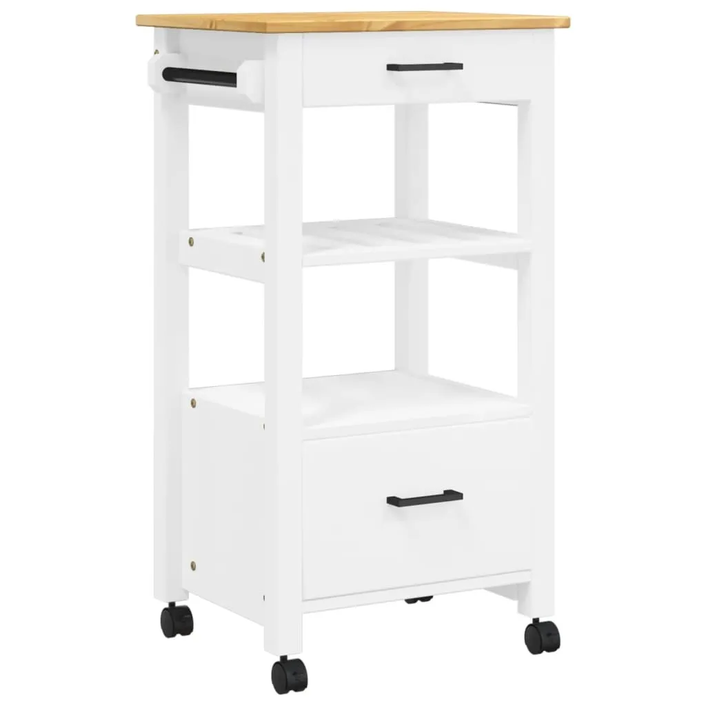 Carrello da cucina MONZA 48x40x90 cm in legno massiccio di pino
