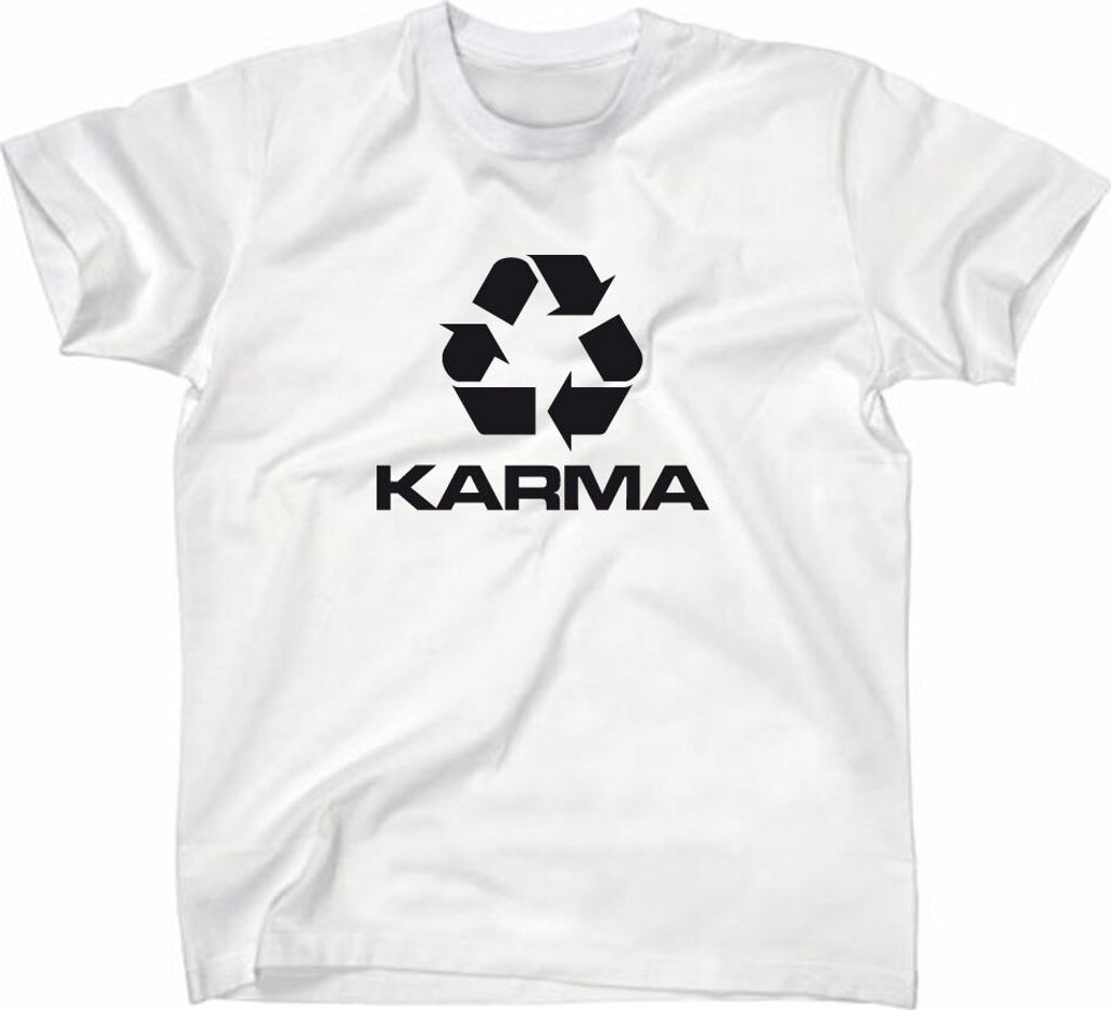 Styletex23 T-Shirt Karma Recyling Symbol, weiss, M
