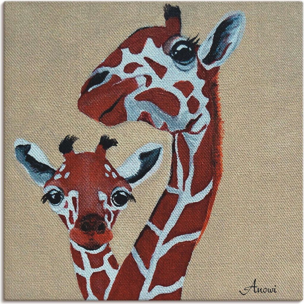 ARTland Leinwandbild Giraffen Größe: 30x30 cm