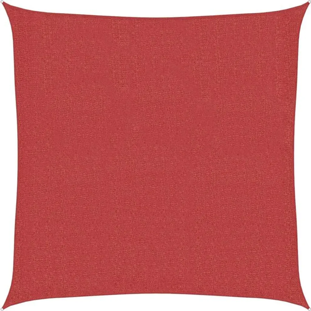 Vela Ombreggiante 7x7 m Rossa HDPE | vidaXL 160 g/m² - Alta Resistenza