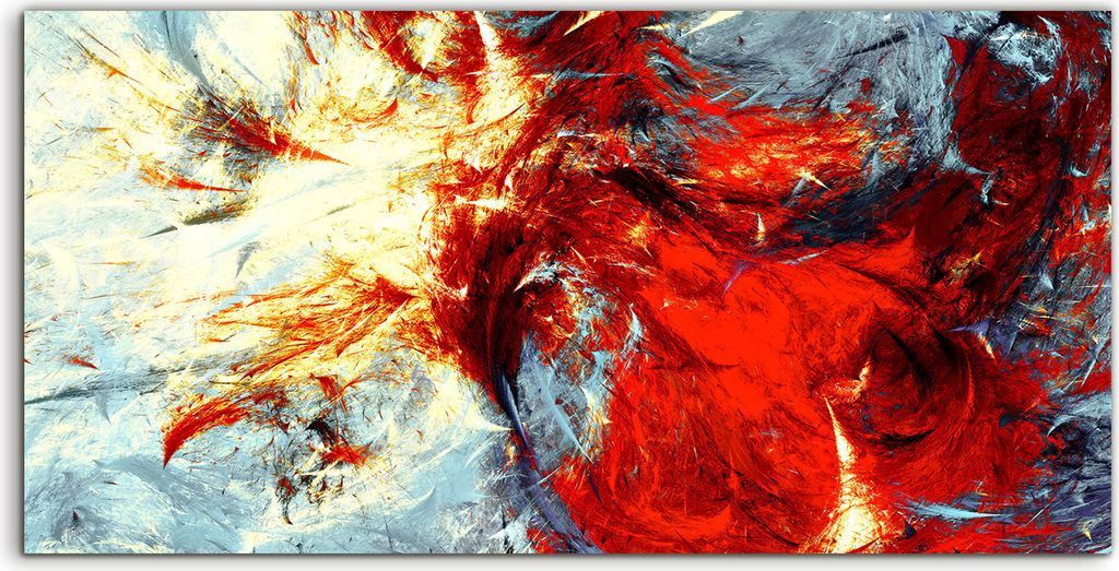 Coloray - Glasbild - 100x50 cm - Wandbild - Glasbilder - Kunst Abstrakte Malerei Farbtextur