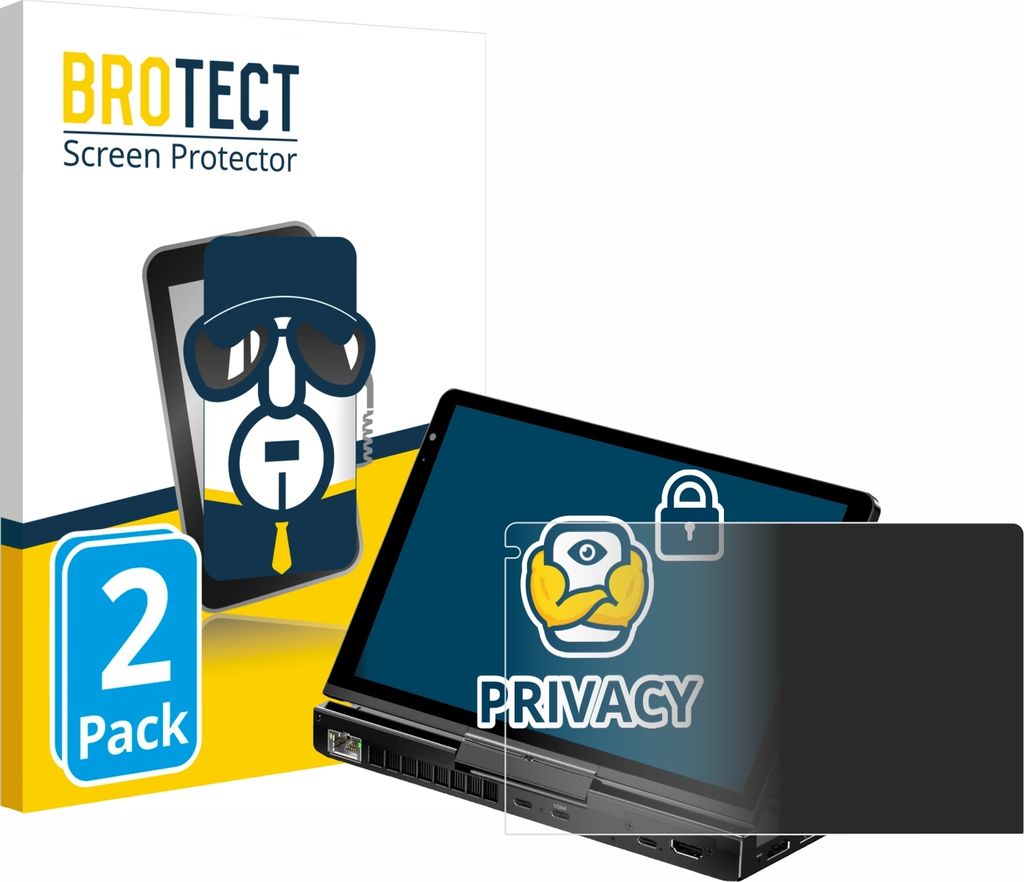 2x BROTECT Sichtschutzfolie für GPD Pocket 4 Anti-Spy Privacy Sichtschutz Blickschutz Folie Blaulicht-Schutz
