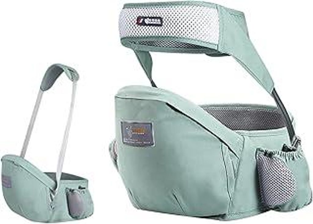 SONARIN Baby Hüftsitz,Ergonomischer Taille Hocker Baumwolle Babytrage Hipseat Hüfttrage mit Sicherheitsgurt & Einzelnem Schultergurt Multi-Positi...
