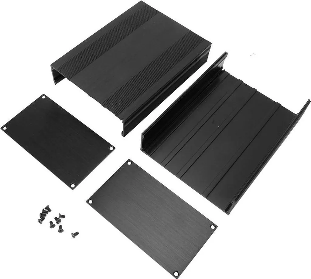 Boîtier Aluminium Noir Anti-Surchauffe pour Amplificateur et Circuit PCB
