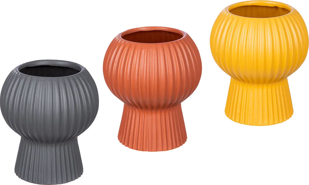 Vase en céramique stable et robuste Futurama 19 cm Gilde - Trio décoratif