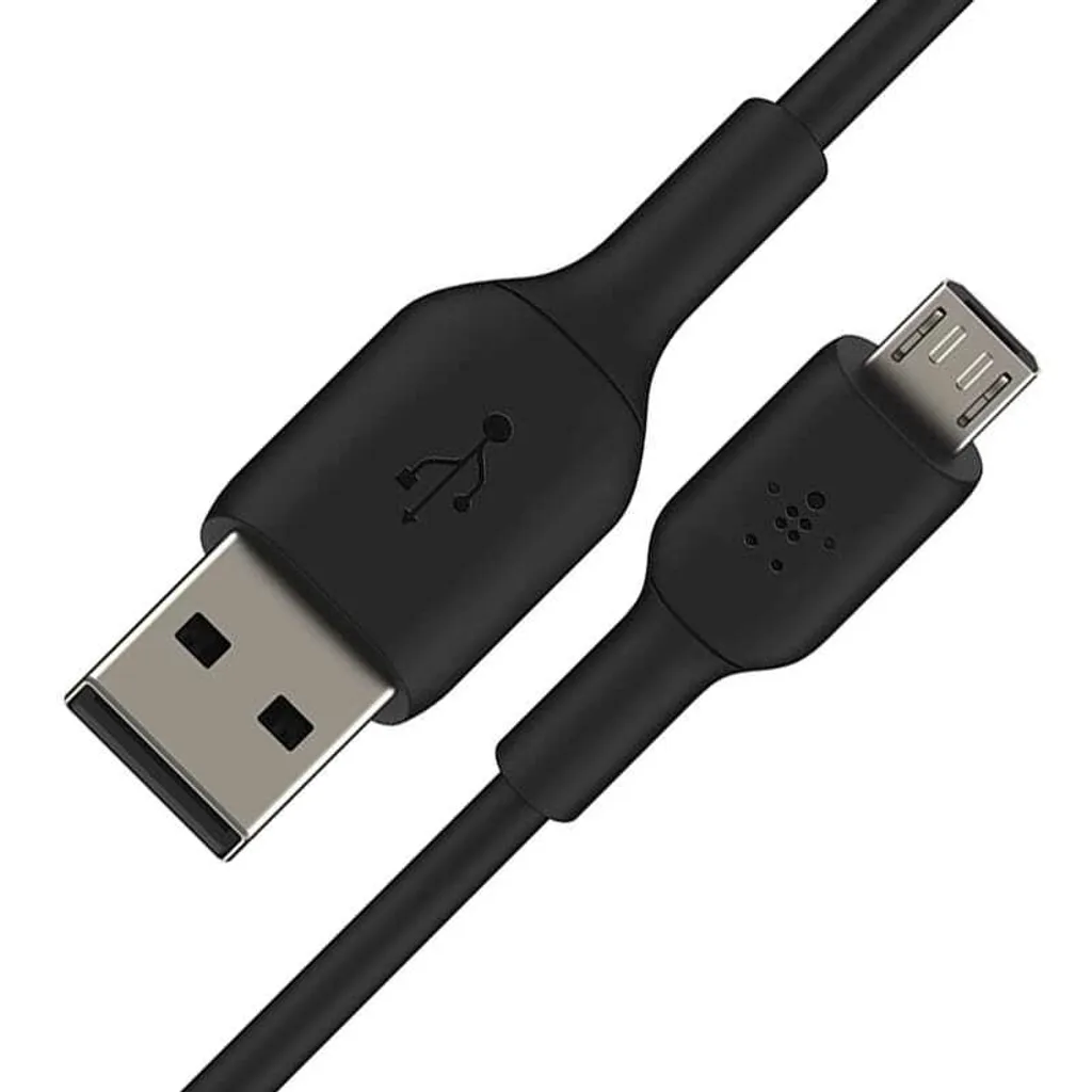 Cordon USB vers Micro-USB type B Belkin 1 mètre noir pour synchronisation