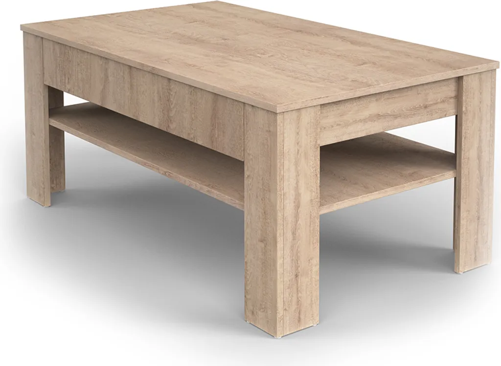 Table basse rectangulaire Vicco Milan Sonoma 92,2 cm meuble séjour