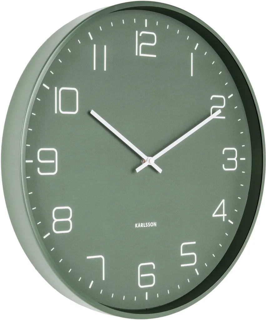 Horloge Murale Ronde Verte Lofty Karlsson Style Scandinave Salon Cuisine