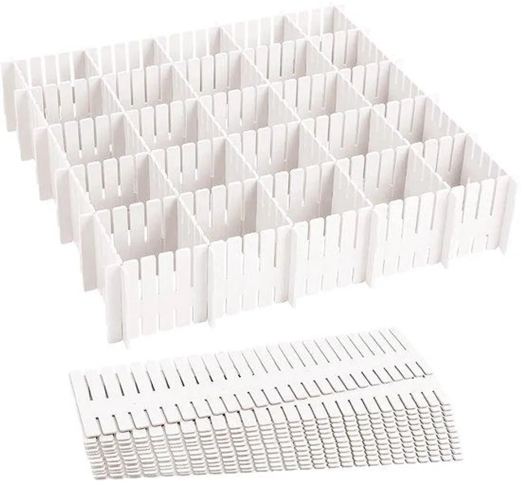 Séparateur de tiroir cuisine et bureau, kit 24 pièces personnalisable