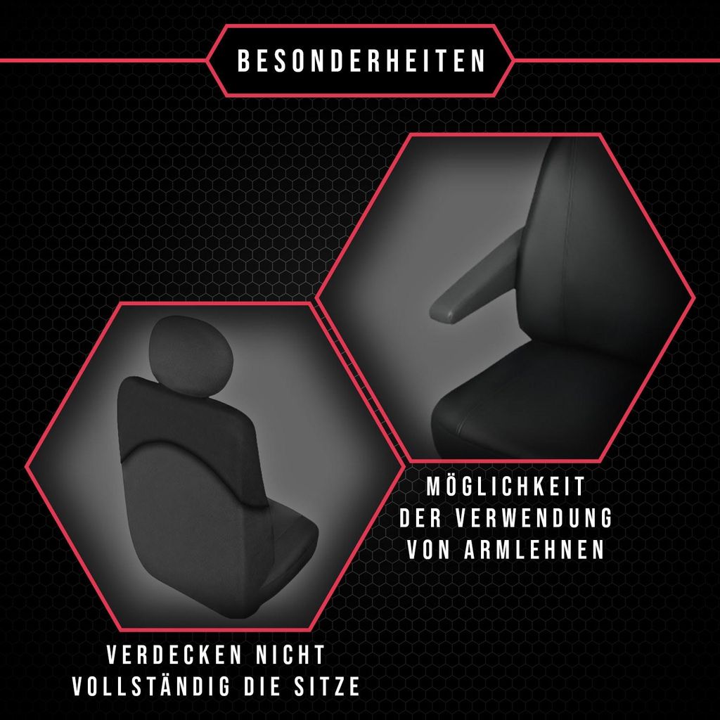 Sitzbezüge für KIA K2500 (97-04) 9 Sitze SET Autositzbezüge Schonbezüge