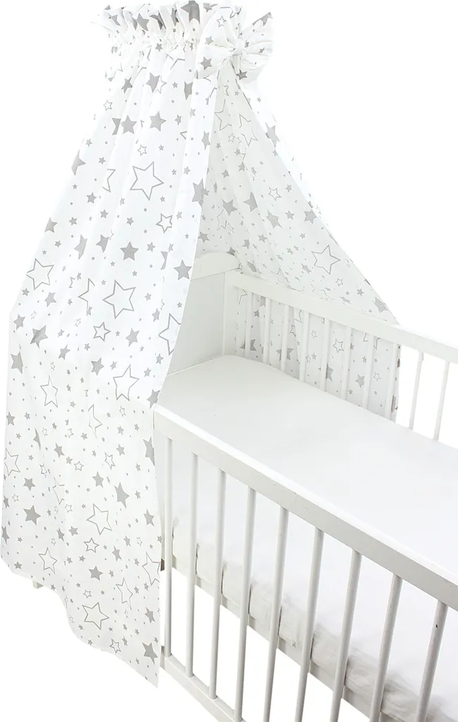 Ciel de lit bébé anti-courant d'air et lumière tamisée Galaxie Grise