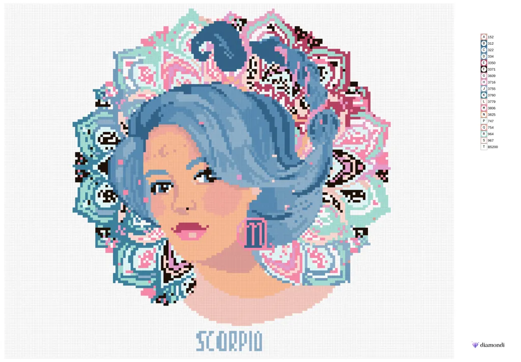 Kit Hobby Creativo Zuty Scorpione 40x50cm - Regalo Originale Donna - 5