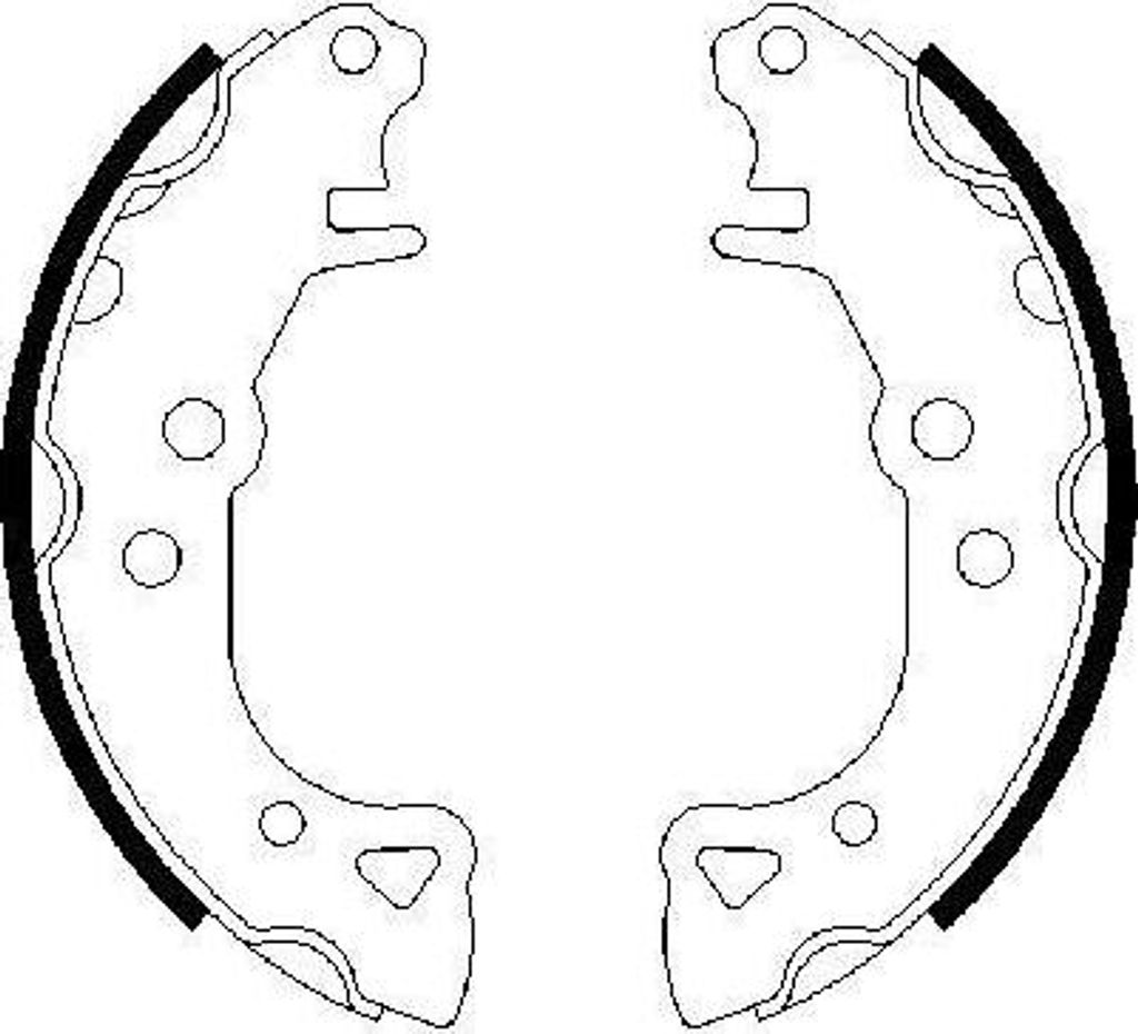 BOSCH 0 986 487 252 Bremsbackensatz OE 4241E7 kompatibel mit AX, Saxo, 106