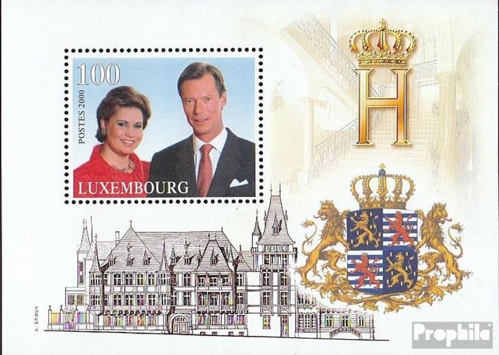 Briefmarken Luxemburg 2000 Mi Block18 (kompl.Ausg.) gestempelt Thronbesteigung