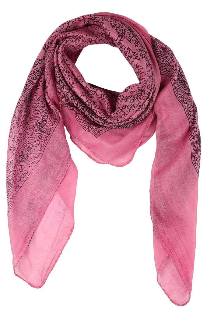Baumwolltuch - Indisches Muster 1 - rosa 2 - quadratisches Produktbild 