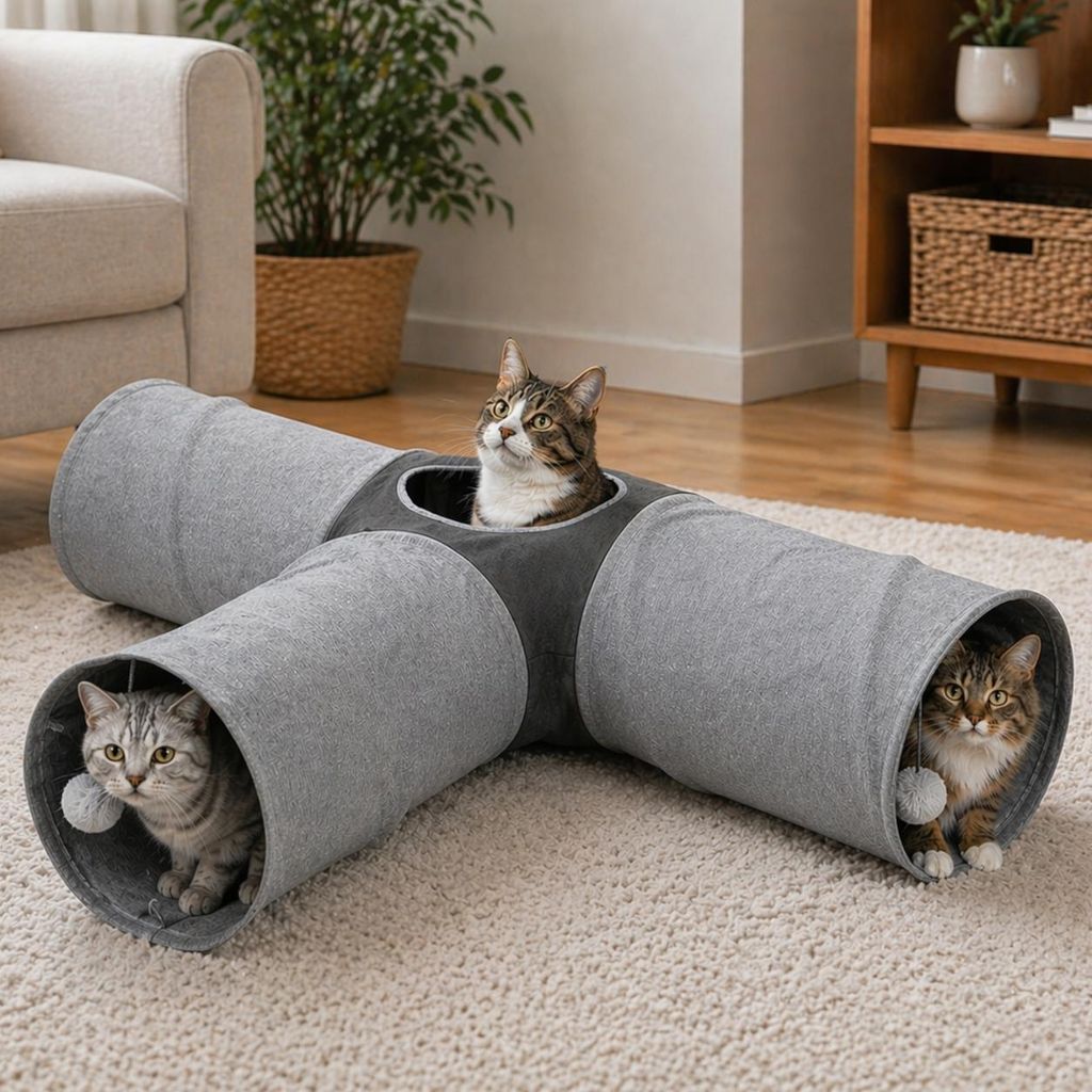 belviona Katzentunnel, faltbarer Spieltunnel für Katzen mit Produktbild 