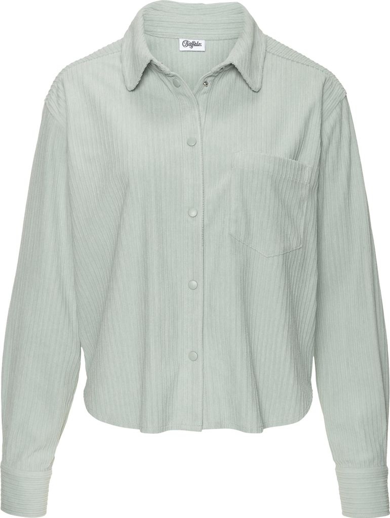 Buffalo Hemdbluse salbeigrün Größe 46