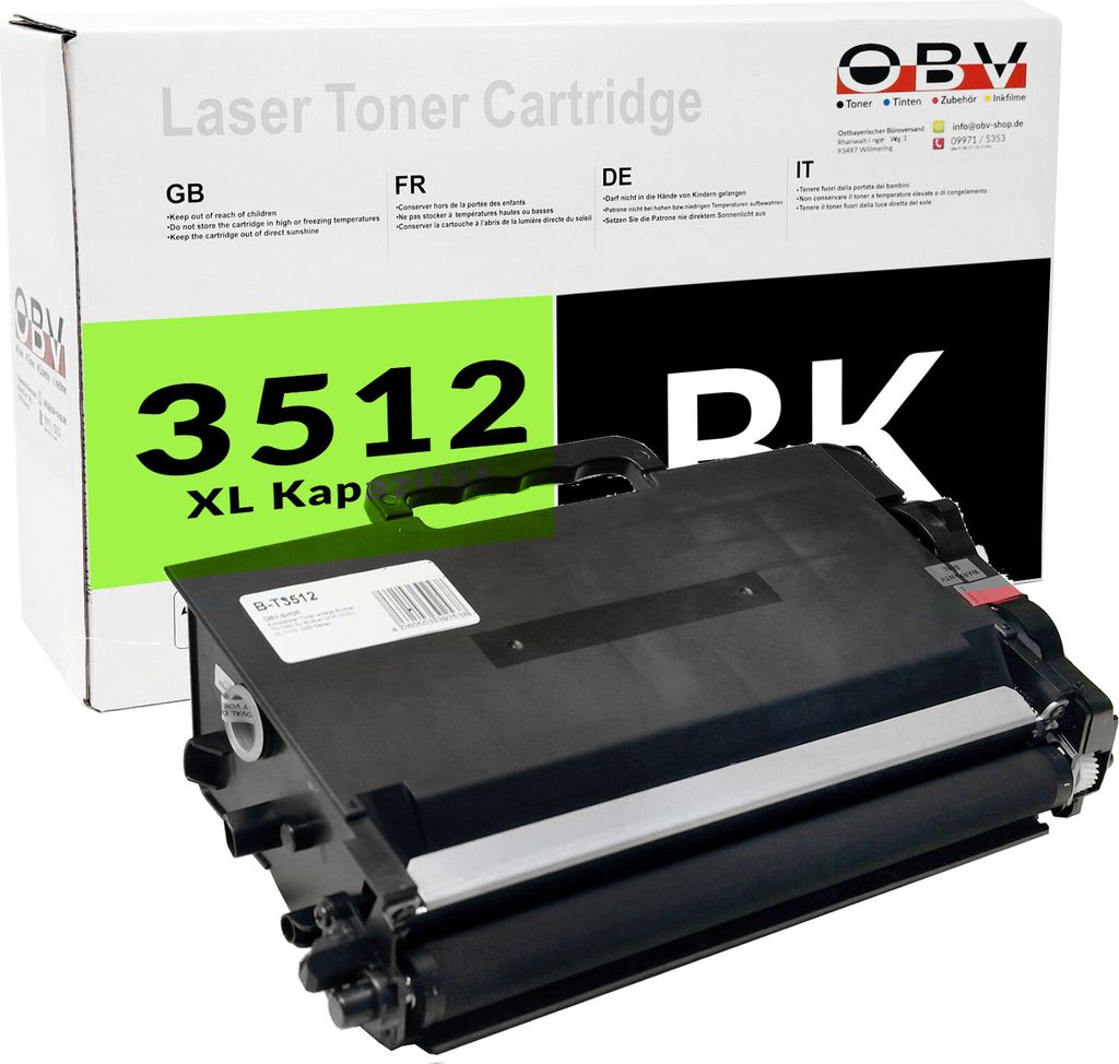 Kompatibler TN-3512 OBV Toner ersetzt Brother TN3512 / 3512 L6750 L6800 L6900 L6400 L6250 schwarz 12000 Seiten