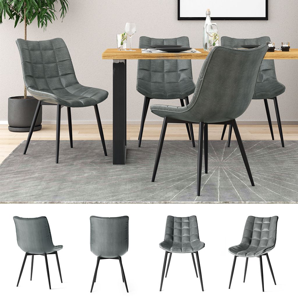 2er set Esszimmerstühle Küchenstühle Design Stuhl Wohnzimmerstuhl Stuhlgruppe DE 