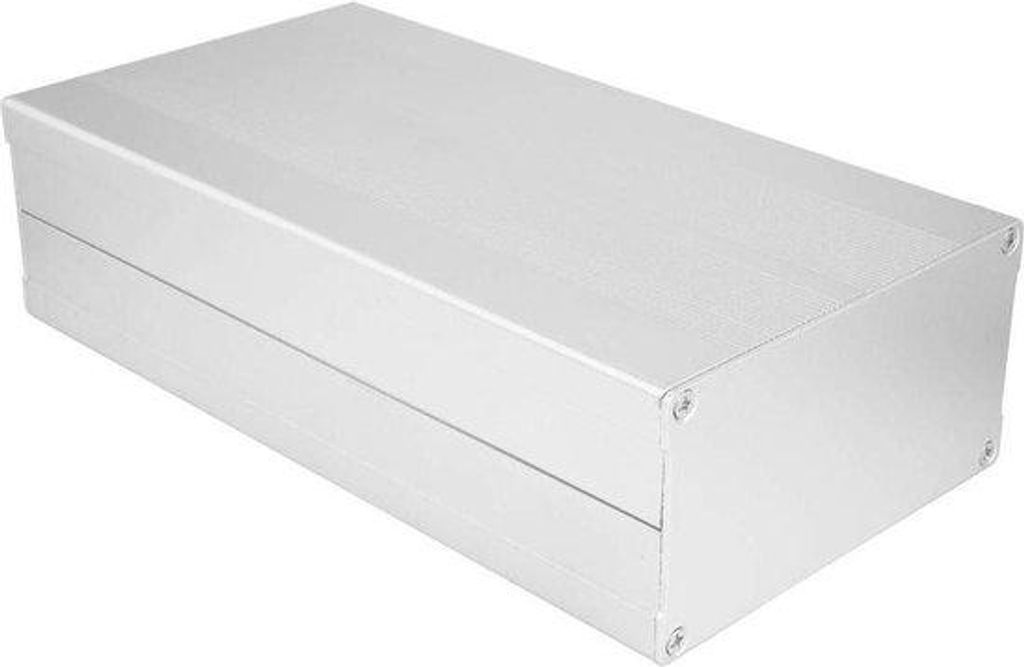 Alu Gehäuse Elektronik Projekt 55x106x200mm silber
