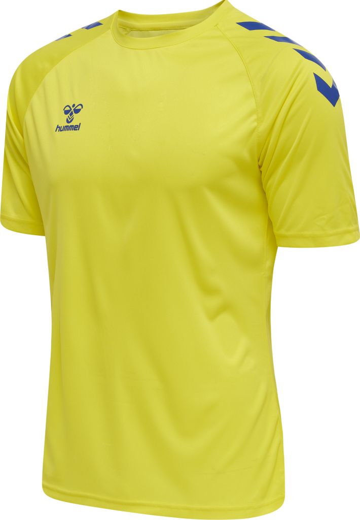 HUMMEL hmlCORE XK CORE POLY T-SHIRT S/S BLAZING YELLOW/TRUE BLUE BLAZING YELLOW/TRUE BLUE L