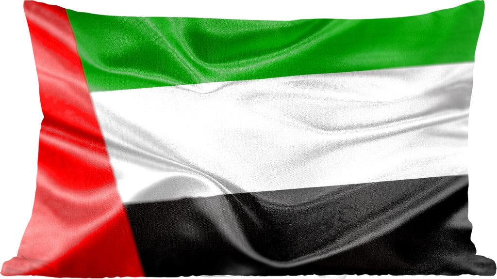 MuchoWow Zierkissen Sofakissen Wohnzimmer Dekokissen 50x30 cm Die Flagge der Vereinigten Arabischen Emirate - Wohnzimmerdekoration - Polster mit ...