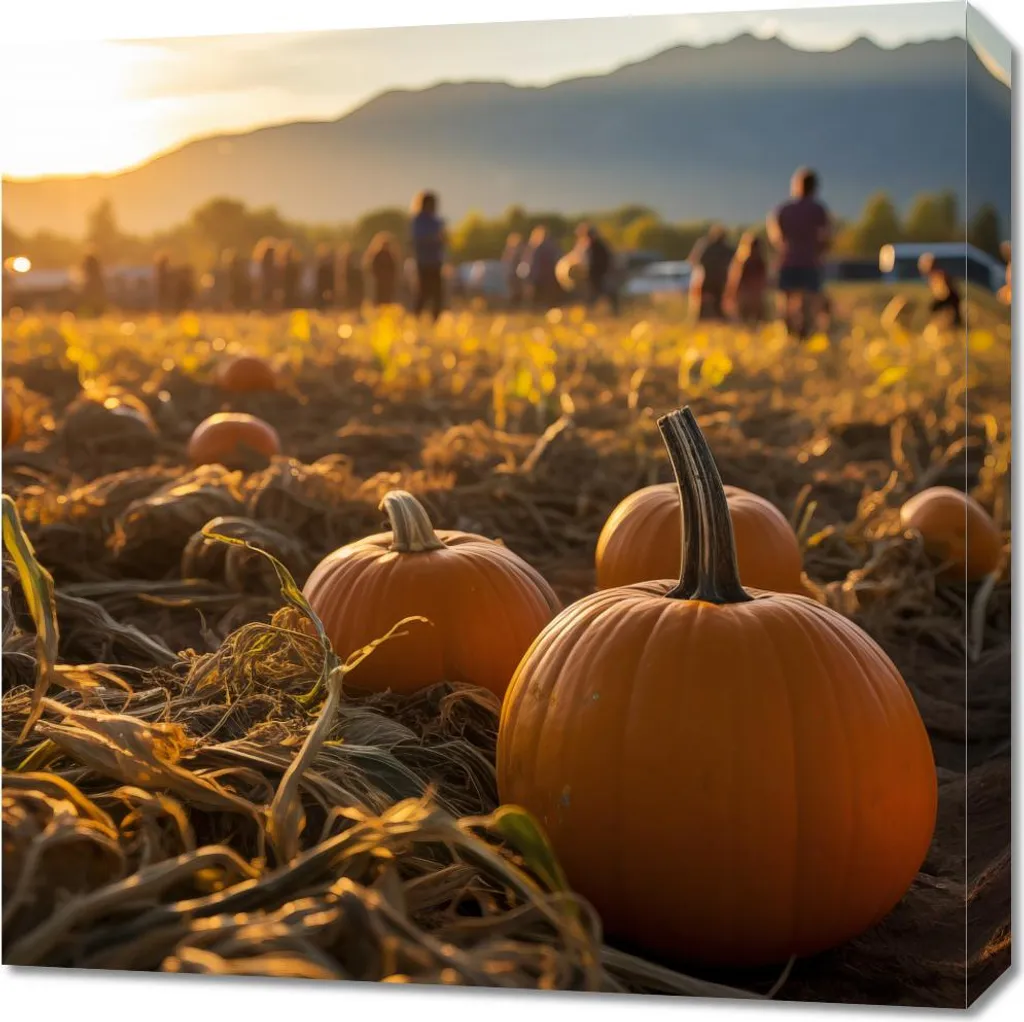 Tableau Image 60 x 60 cm Automne doré - Toile Déco Carrée Paysage
