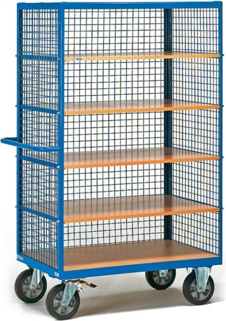 Fetra - Etagen-Kastenwagen - Tragkraft 750 kg - 680 x 1.000 mm (BxT) - Drahtgitter