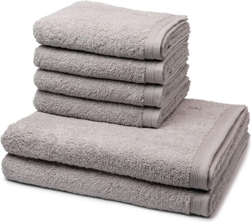 Möve Superwuschel 4 X Handtuch 2 X Duschtuch im Set Extraweiches Handtuch, Aus 100% hochwertiger Baumwolle, Mit eingesticktem Markenlogo