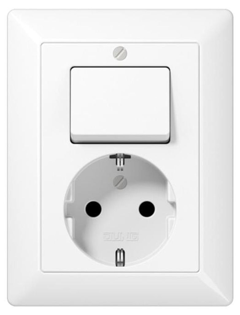 JG Schuko-stopcontact / wisselschakelaar. AS5576UWW AS Productafbeelding 