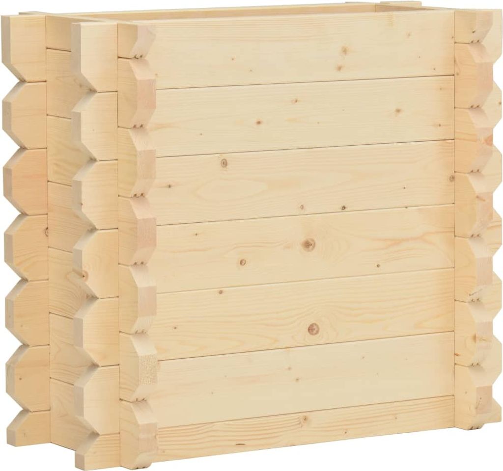 Modernes Hochbeet 42 mm 100 x 50 x 87,8 cm Massivholz Fichte Rochedale