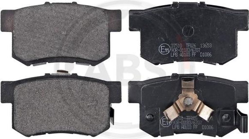 A.B.S. 37510 Bremsbelagsatz, Scheibenbremse OE 43022SP0000 kompatibel mit Accord, FR-V, Crosstour, CR-V, Civic