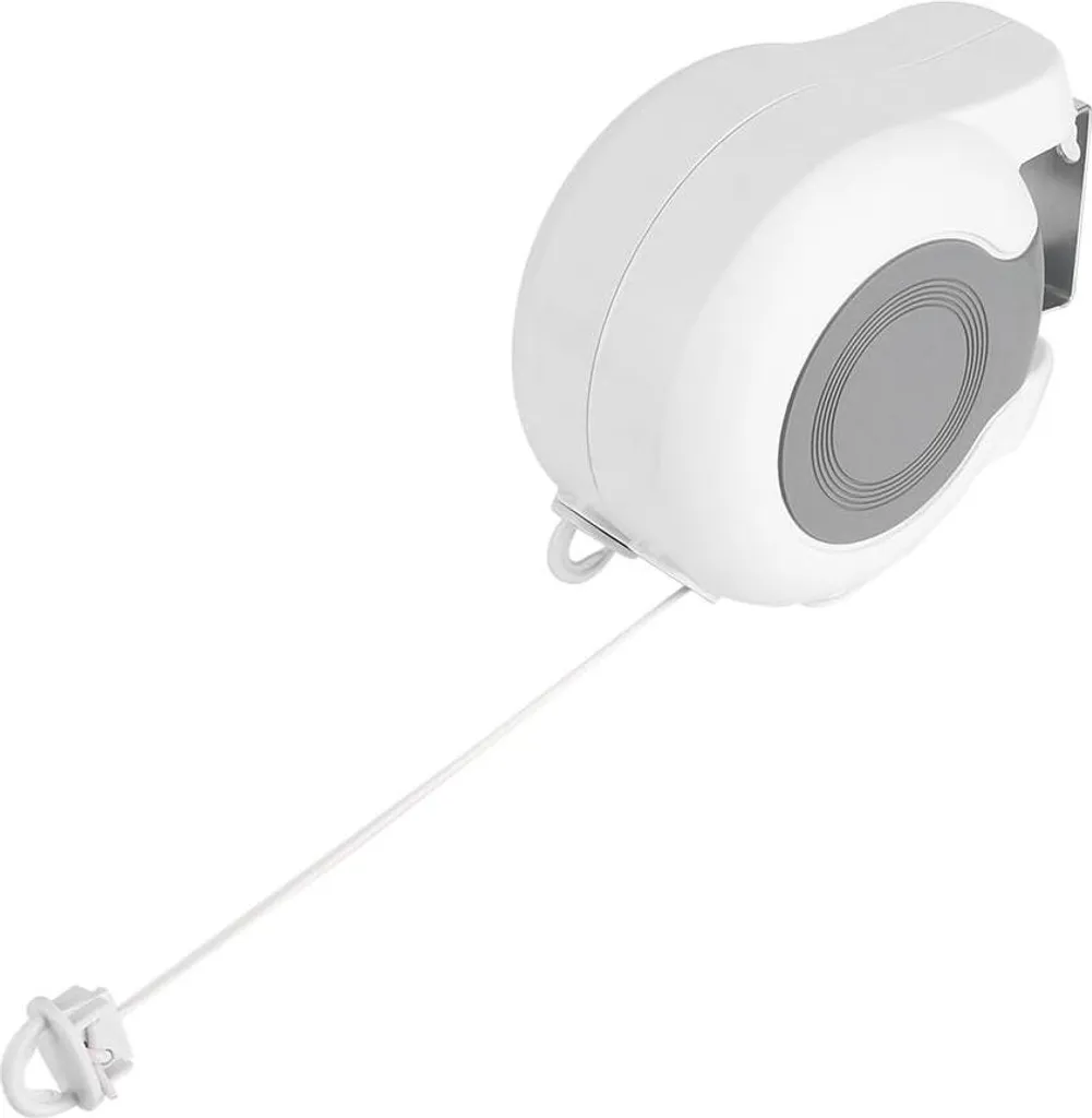 Double corde à linge extensible 30m - Étendoir mural blanc et gris - 4