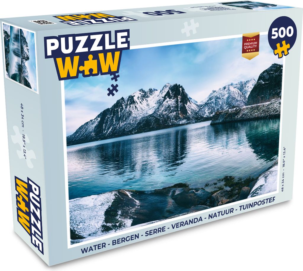 MuchoWow Puzzle 500 Teile Wasser - Berge - Natur - 500 Teile - Kinder - Selberbauen - Puzzlespiele