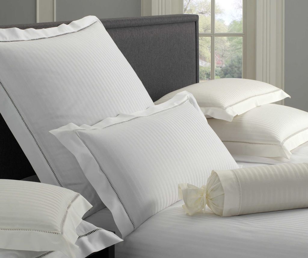 Elegante Mako-Satin Bettwäsche 2280 White House 140x200cm+70x90, Farbe weiß