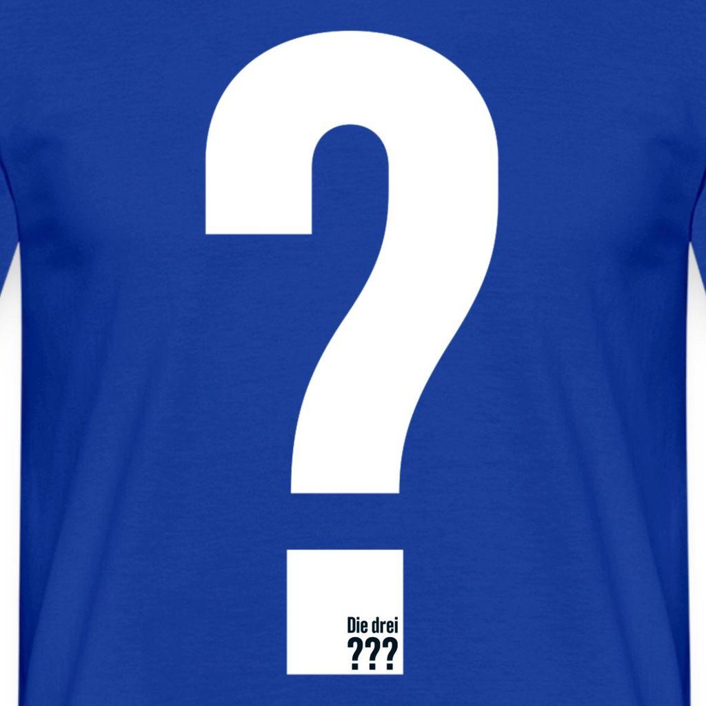Spreadshirt Die Drei Fragezeichen Kostüm Justus Fasching Karneval Outfit Männer T-Shirt, XXL, Dunkelblau