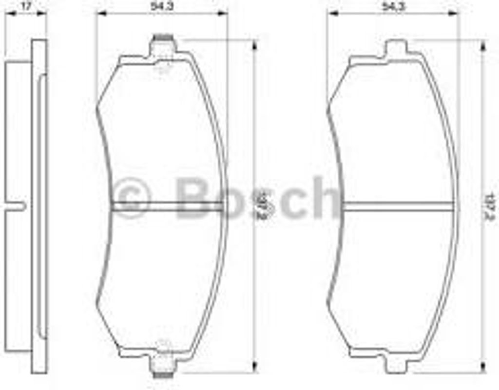 Bosch Bremsbelagsatz, Scheibenbremse Vorderachse 0 986 424 215