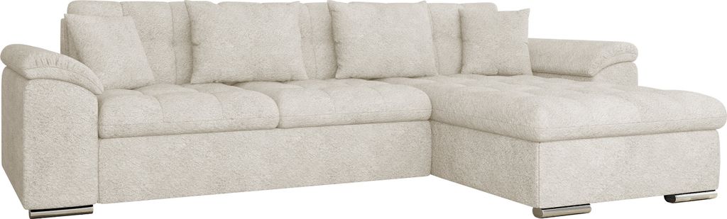 MIRJAN24 Ecksofa Diana, Eckcouch mit Bettkasten und Schlaffunktion, Polsterecke (Ecksofa Rechts, Coral 65)