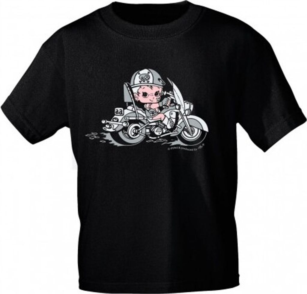 Kinder T-Shirt mit Aufdruck - Bike Baby - 06962 - schwarz - Produktbild 