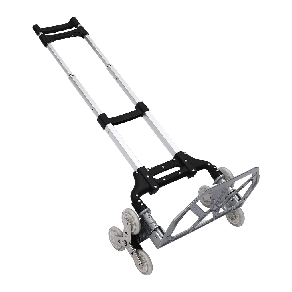 Chariot monte-escalier 6 roues pliable ergonomique charge lourde 80kg