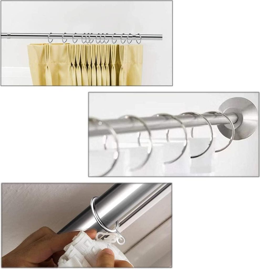 20 Metallvorhangringe für Vorhänge - 45mm Innendurchmesser - Drapieren Stange
