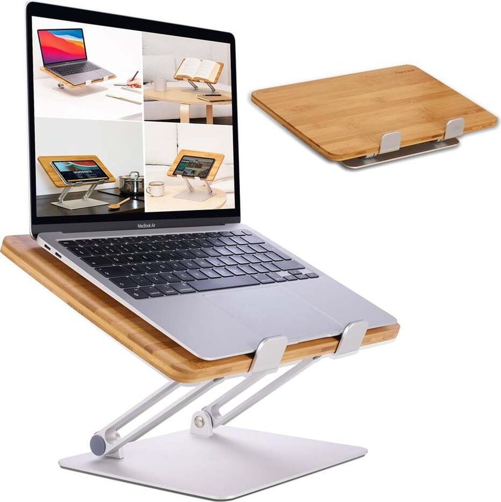 HENNEZ Laptop-Ständer - höhenverstellbar - Antirutschnoppen - für Laptop, Tablet