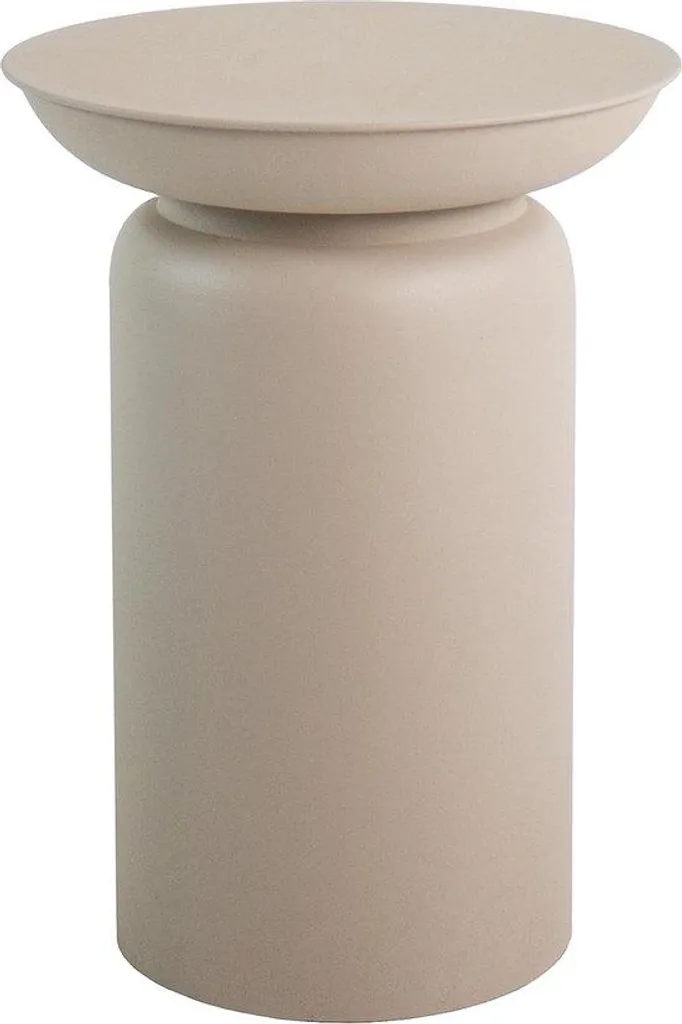 Table d'appoint pour salon et chambre métal beige - Support déco