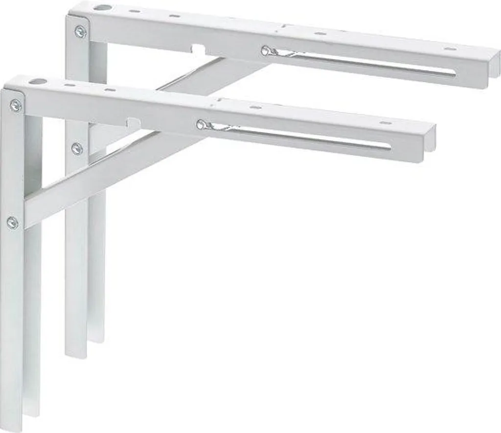 Équerre de fixation murale blanche 300 mm pour tablette de rangement