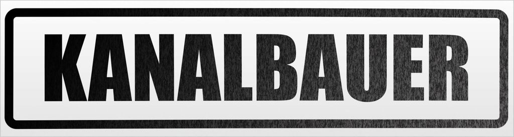 Kiwistar Kanalbauer Magnetschild Schild magnetisch - 45cm Schwarz - reflektierend - Magnetfolie für Auto PKW Kfz